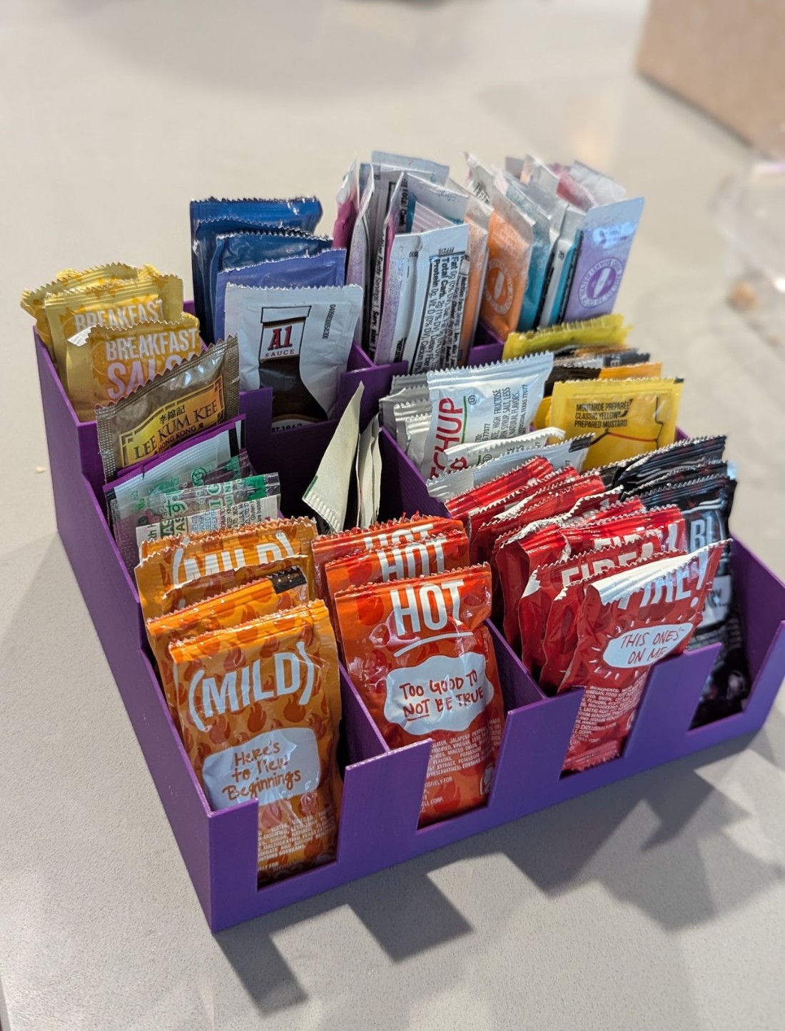 Condiment organizer